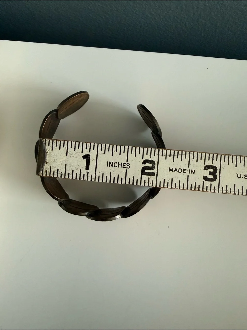 Vintage 1975 Copper Penny Cuff Bracelet